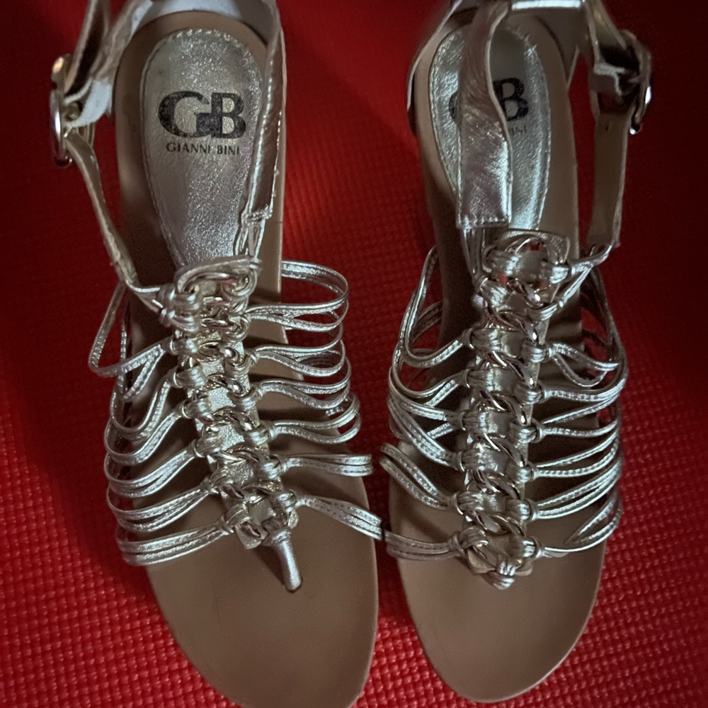 Gold Wedge Sandals